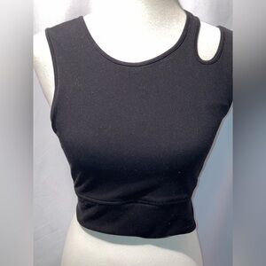 Nine West Black Cutout Tank Top